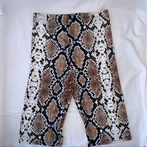 Nasty Gal Snake Print Biker shorts CA